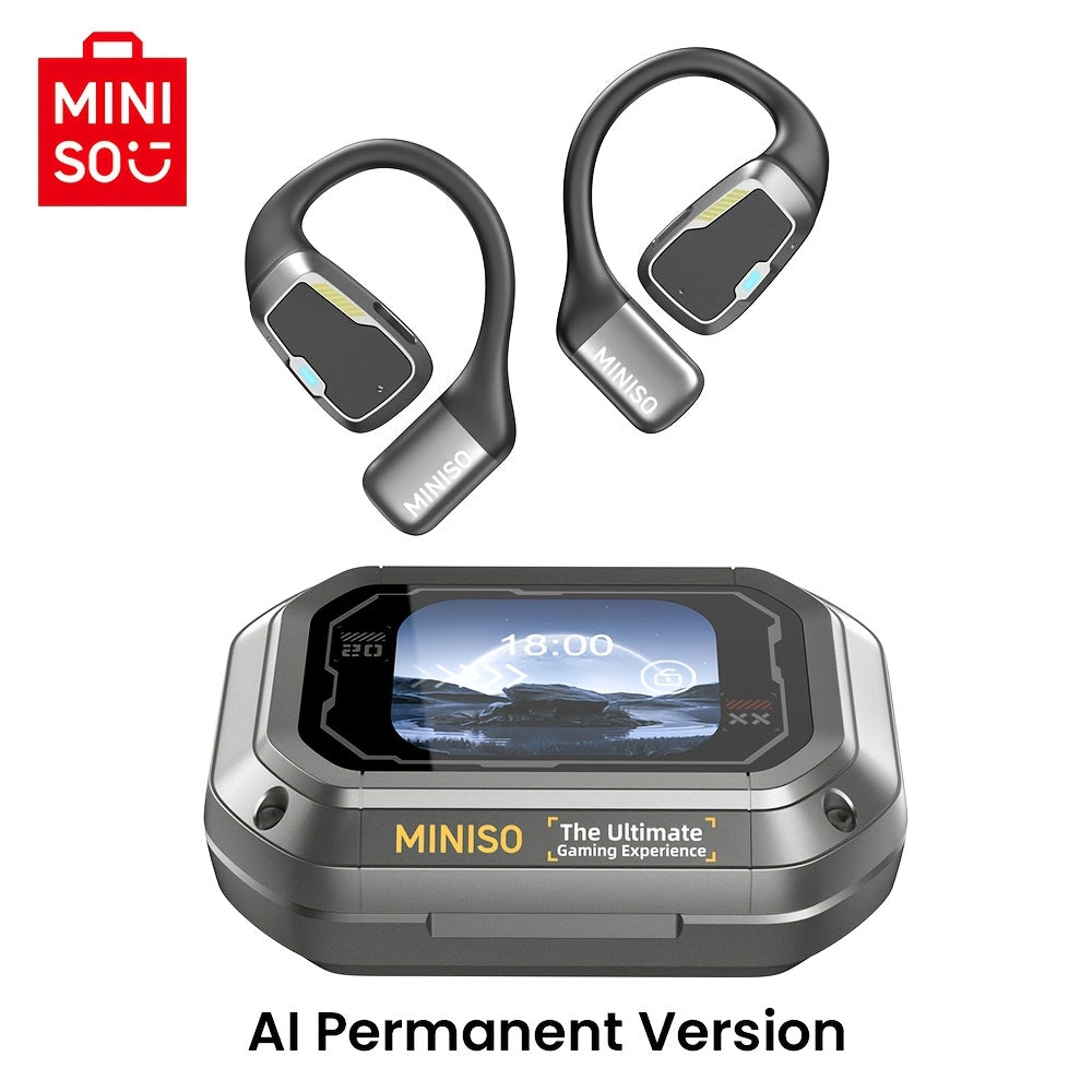 MINISO M98 AI Translation Wireless Earbuds Open Ear Earphones Support 135 Languages Real Time Translation .