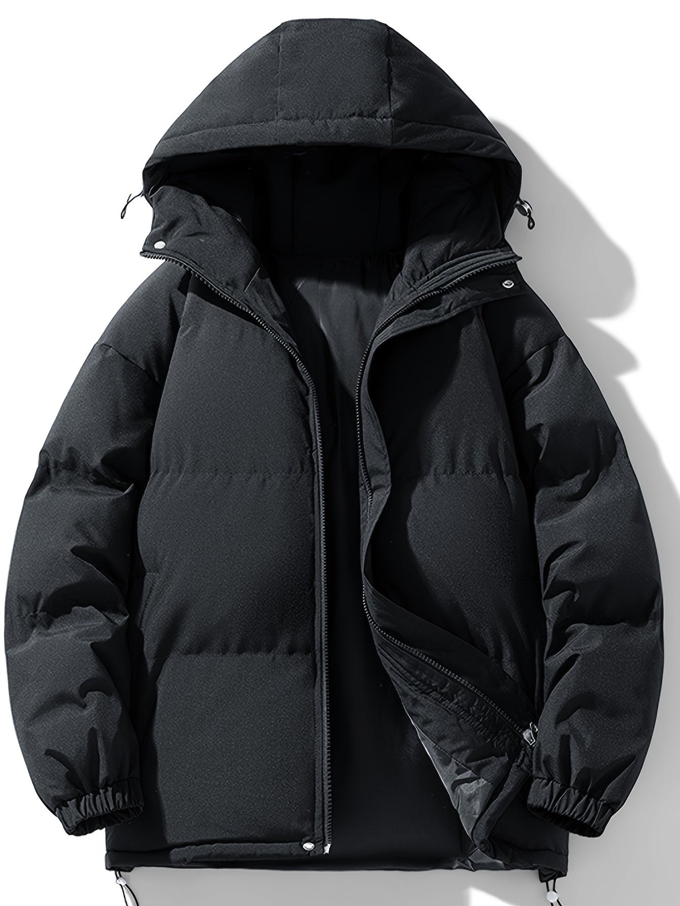 Windproof Polyester Men's Casual Hooded Jacket .