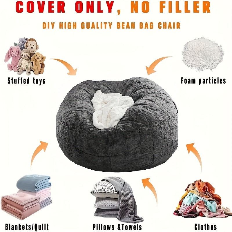 Cream Style Modern Folding Bean Bag Sofa .
