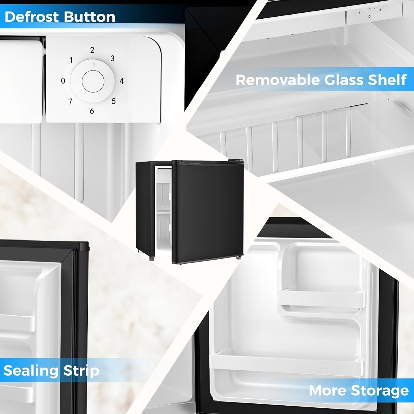 1.6 Cu.Ft Compact Refrigerator Mini Fridge with Energy Efficient .