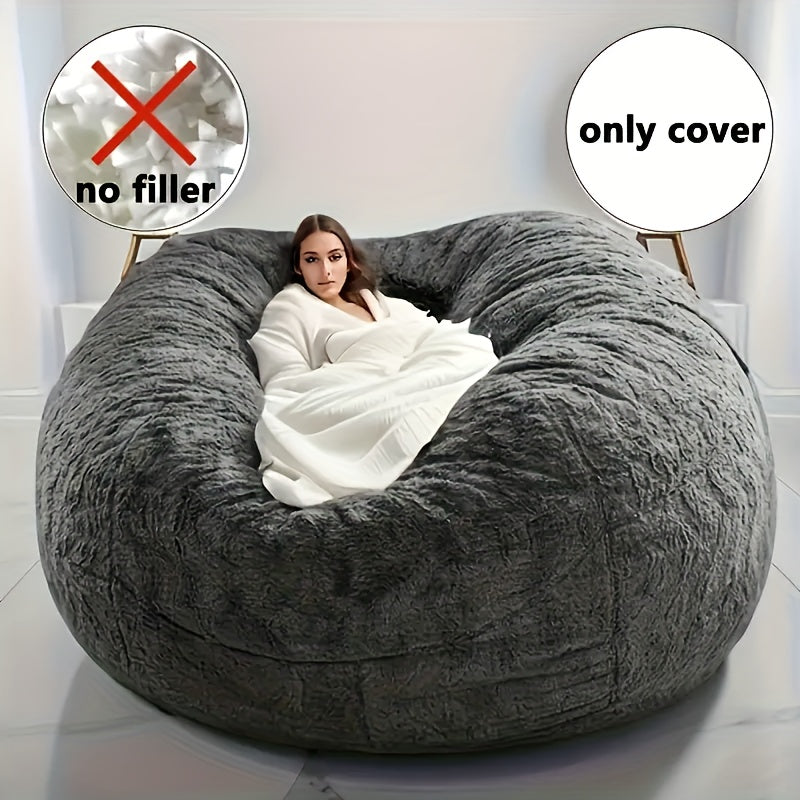 Large Round Soft Bean Bag Chair Cover