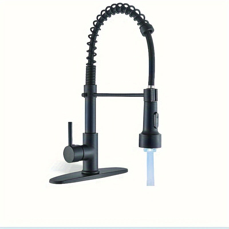 Matte Black LED Kitchen Faucet