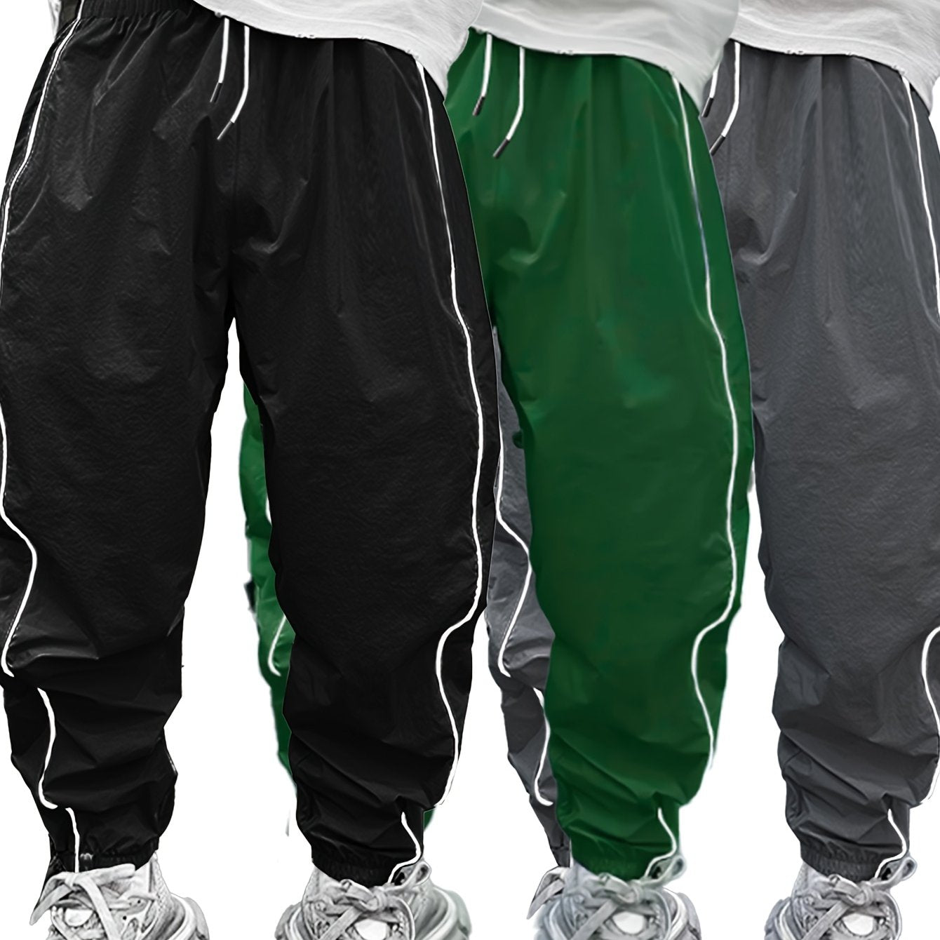 3pcs Men'S Casual Jogger Pants .