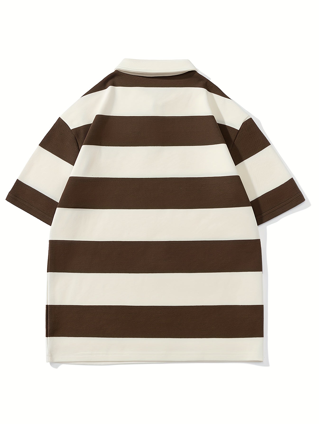 Breathable Cotton Summer Men's Casual Striped Short Sleeve Shirt .