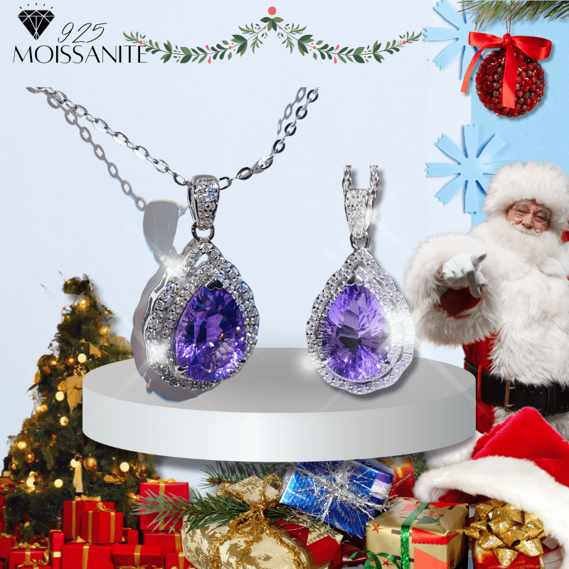Elegant 6-Carat Amethyst Pendant Necklace in S925 Sterling Silvery.