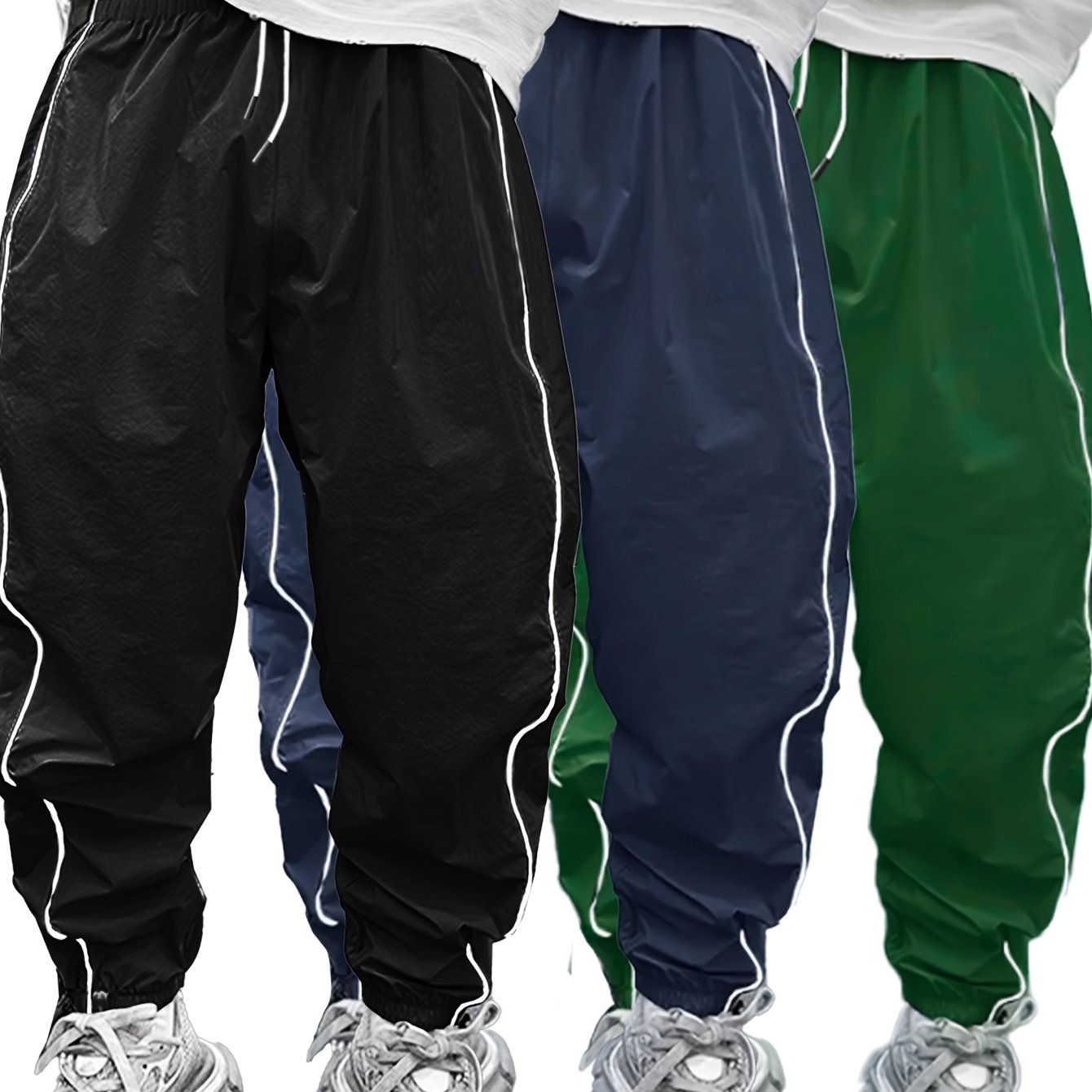 3pcs Men'S Casual Jogger Pants .