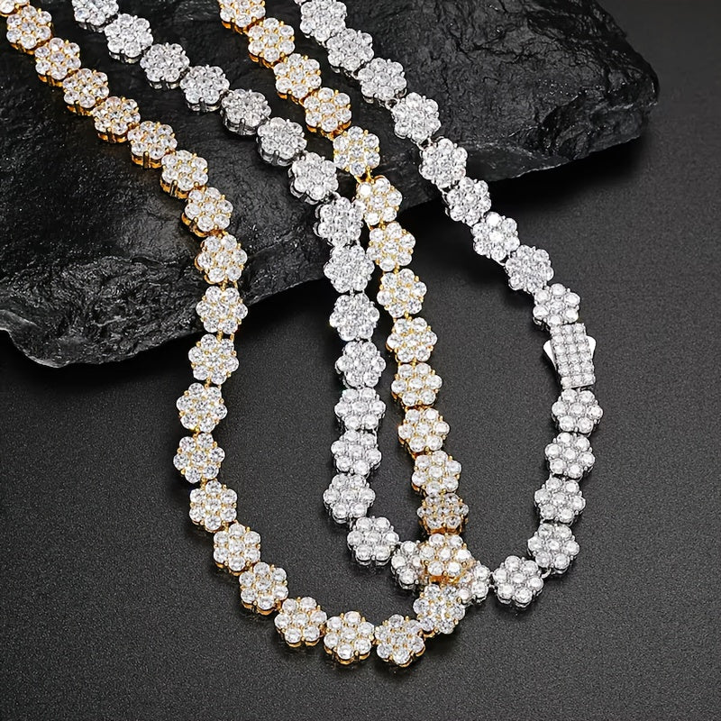 1pc S925 Silver 0.1 Carat Moissanite Sunflower Necklace Unisex .