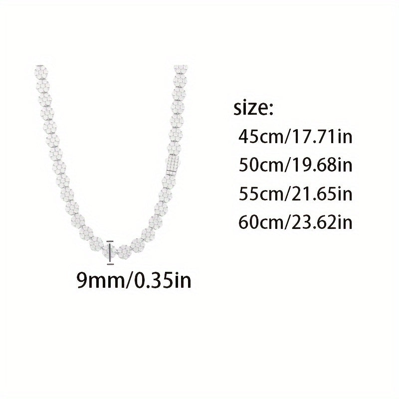 1pc S925 Silver 0.1 Carat Moissanite Sunflower Necklace Unisex .
