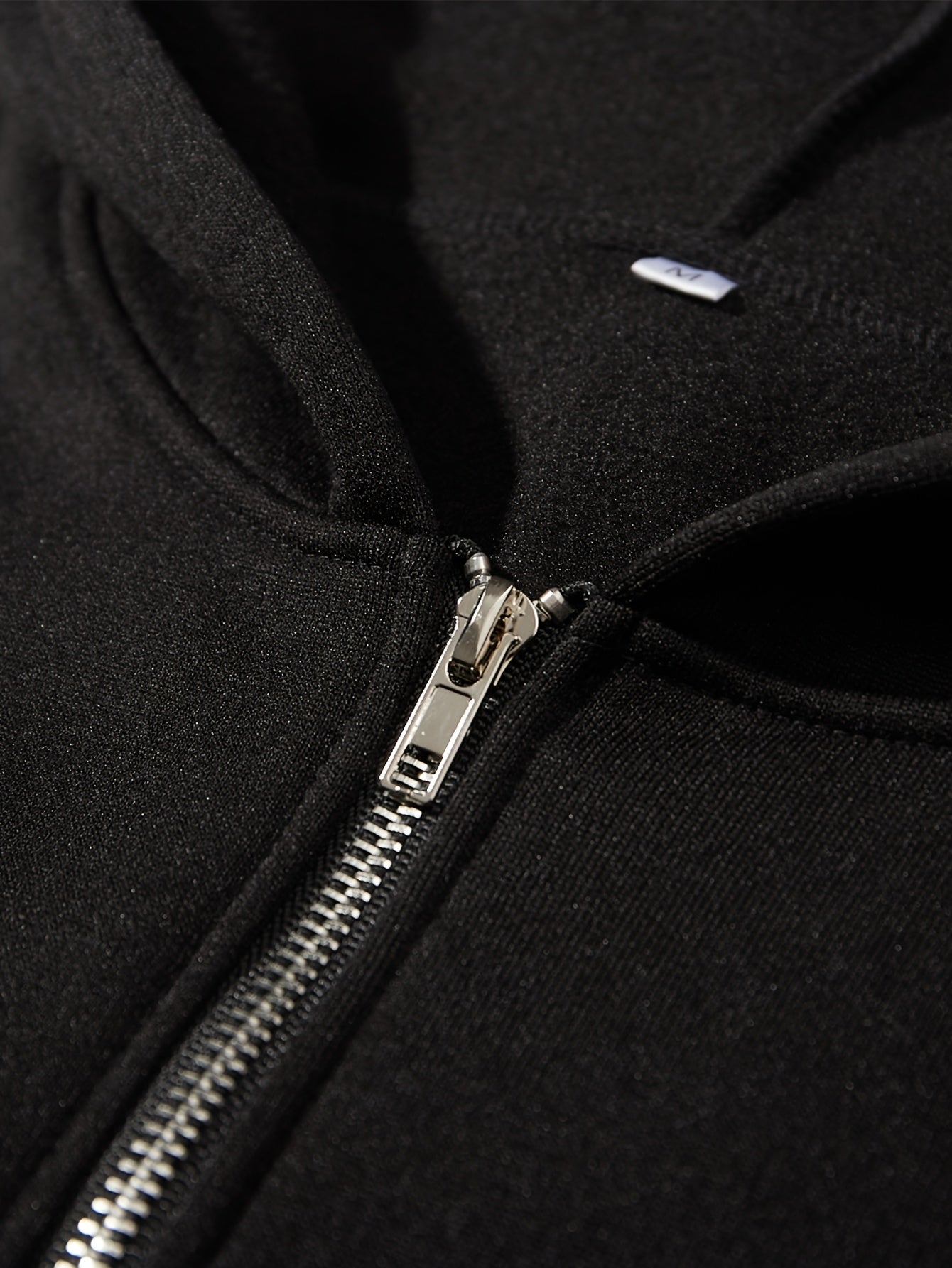 Men'S Black Hooded Zip-Up Sweatshirt with NYC Graphic