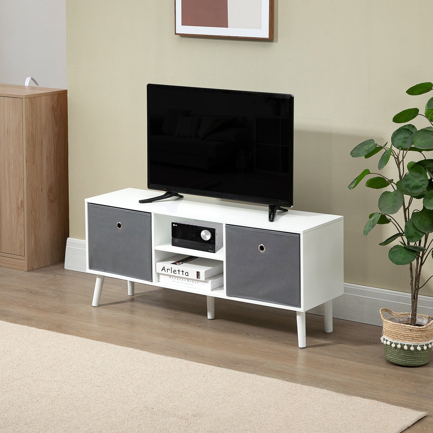 HOMCOM TV Stand for 50 Inch TV .
