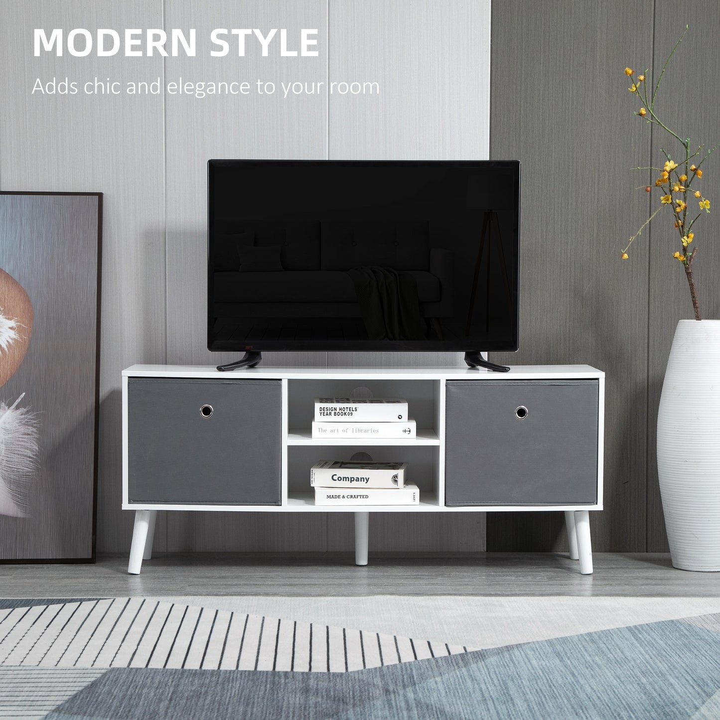HOMCOM TV Stand for 50 Inch TV .