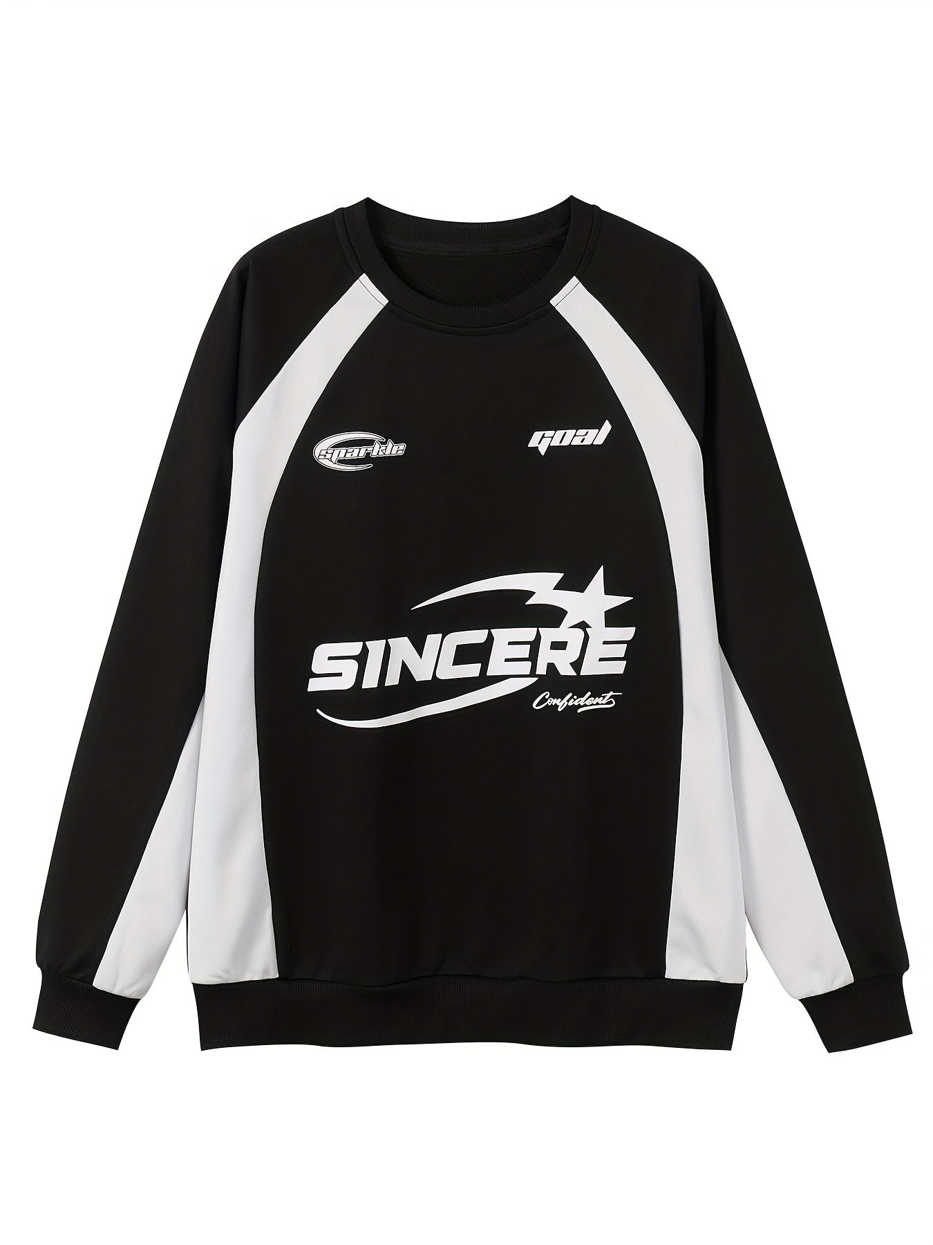 Men's Casual Letter Print Pullover .