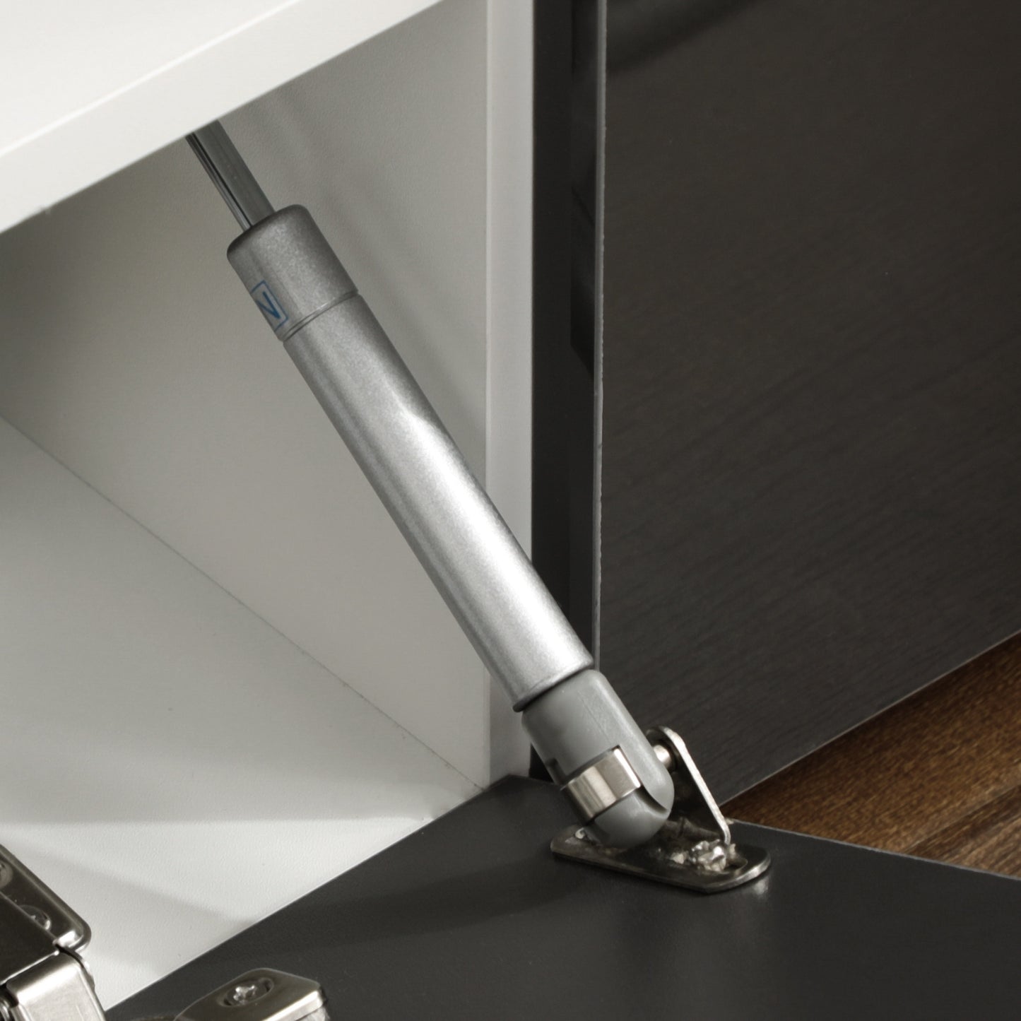 HOMCOM Modern Grey High-Gloss TV Stand with LED Lighting