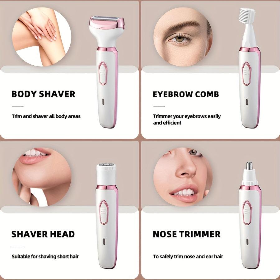 Women's 4-in-1 Hair Remover, Shaver & Trimmer .