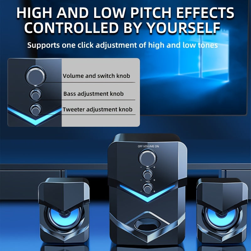 High-Quality 2.1 Stereo Desktop Speaker.