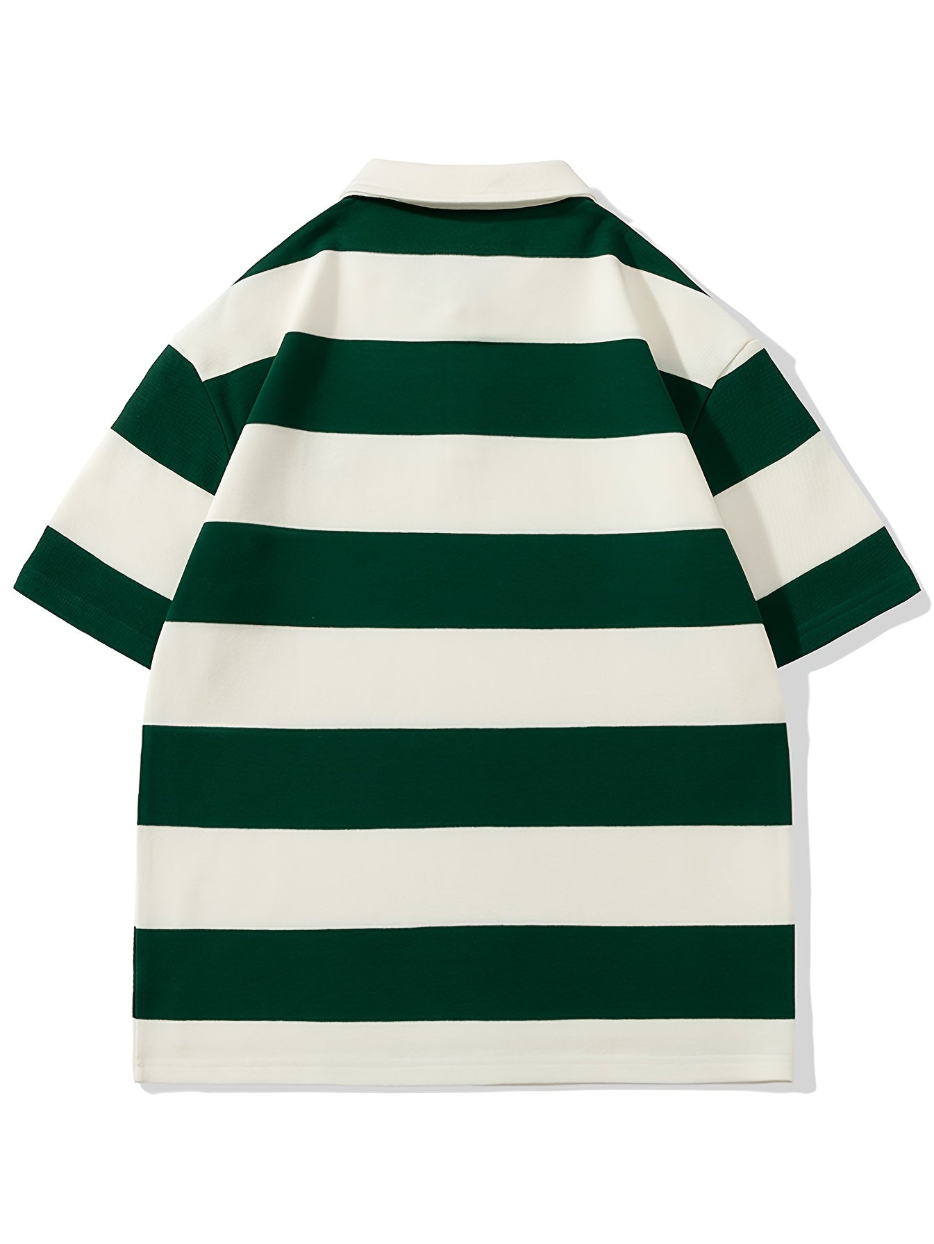Breathable Cotton Summer Men's Casual Striped Short Sleeve Shirt .