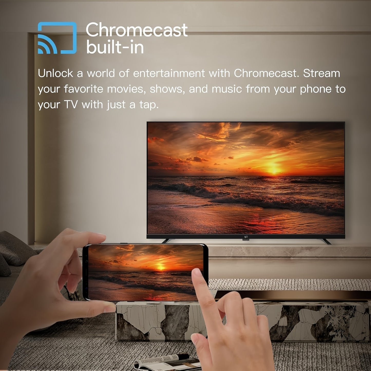 FPD 40 Inch Smart TV Google TV 1080P Full HD, with Built In Google Play And Google Cast, HDR 10, Audio, Voice Remote, Streaming Live TV ( Palette Series, CG40-P3, Model 2025)