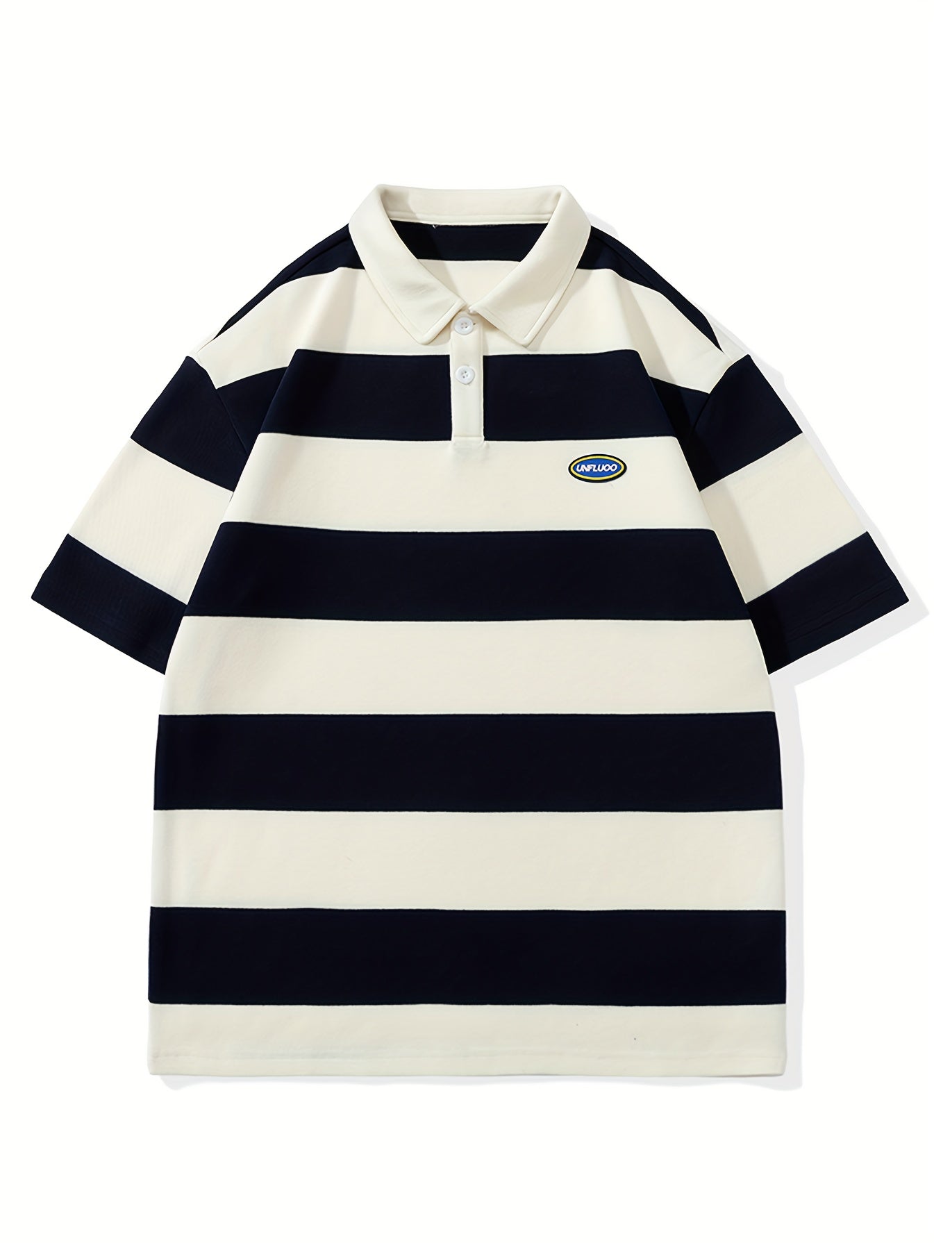 Breathable Cotton Summer Men's Casual Striped Short Sleeve Shirt .