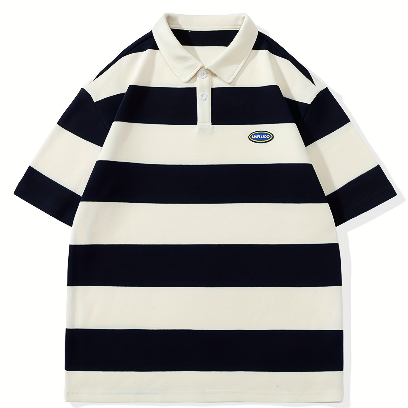 Breathable Cotton Summer Men's Casual Striped Short Sleeve Shirt .