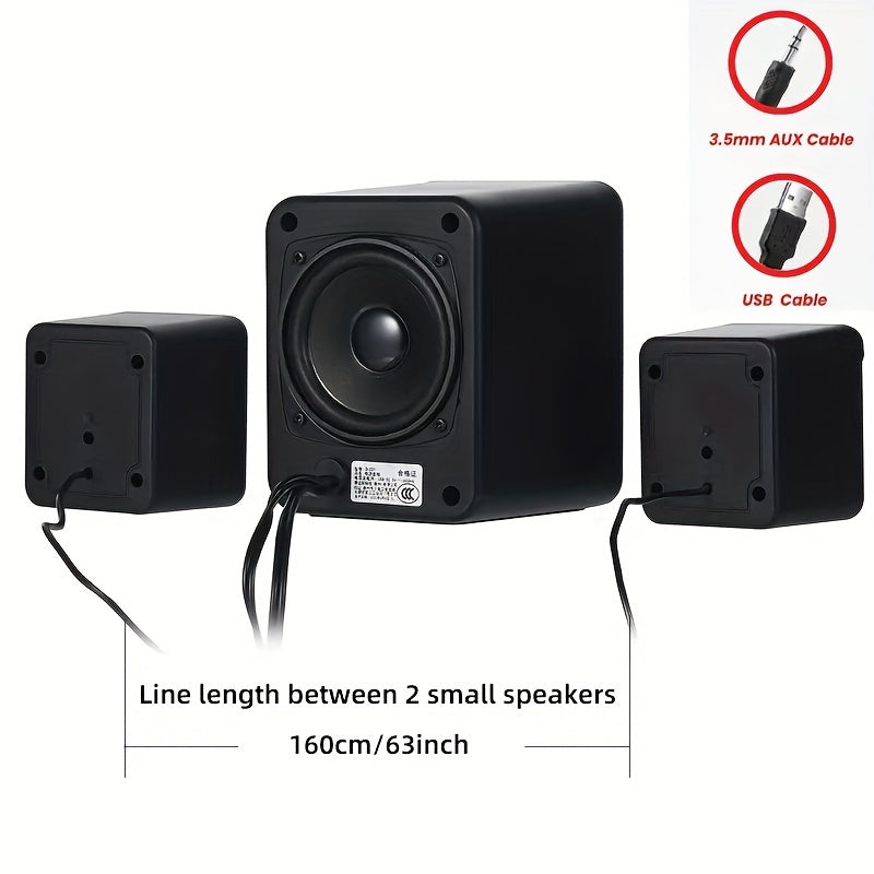 High-Quality 2.1 Stereo Desktop Speaker.