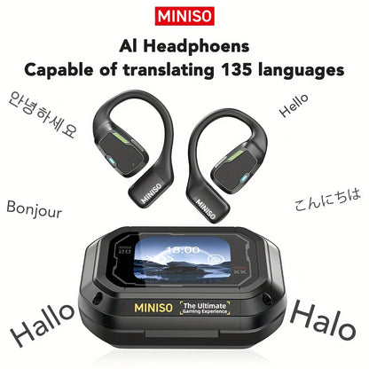MINISO M98 AI Translation Wireless Earbuds Open Ear Earphones Support 135 Languages Real Time Translation .