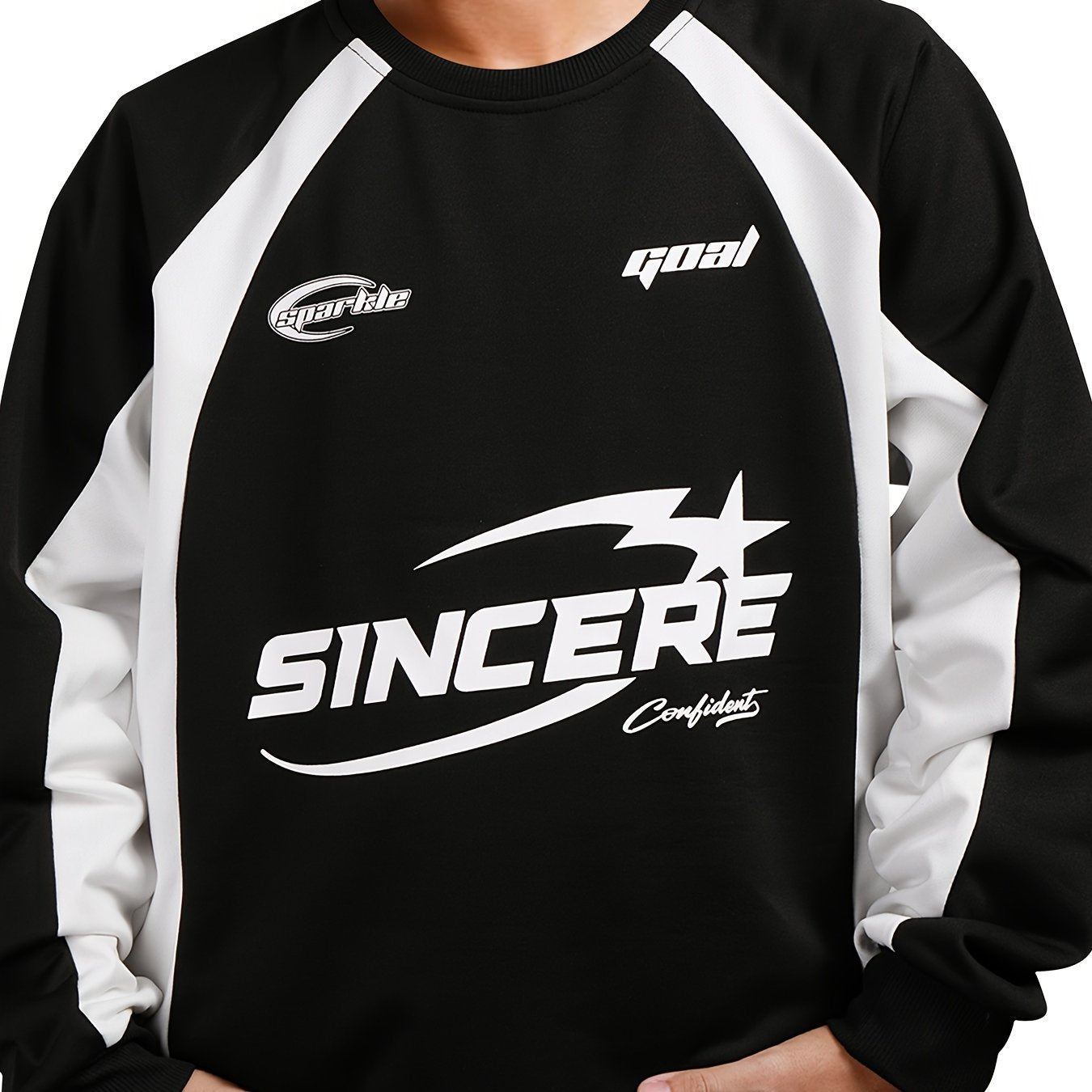 Men's Casual Letter Print Pullover .