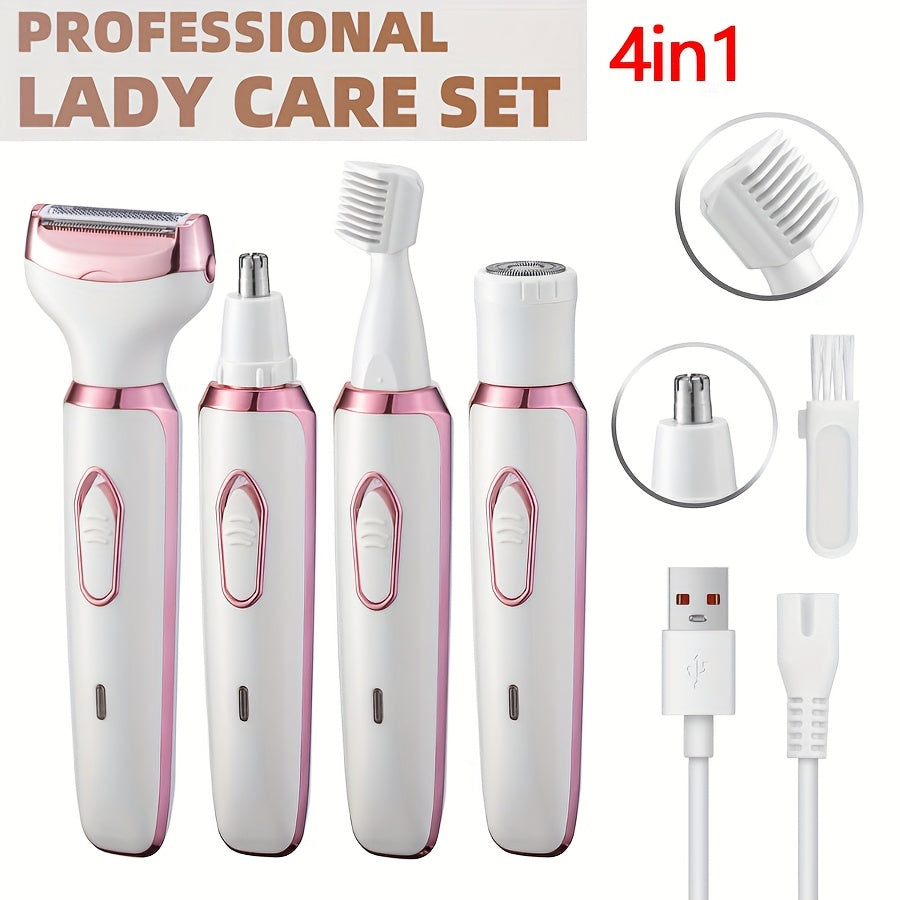 Women's 4-in-1 Hair Remover, Shaver & Trimmer .