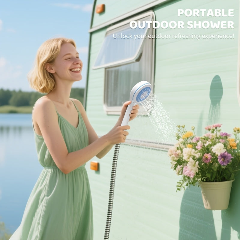 Portable Camping Shower, USB Rechargeable Outdoor Camping Shower Pump .