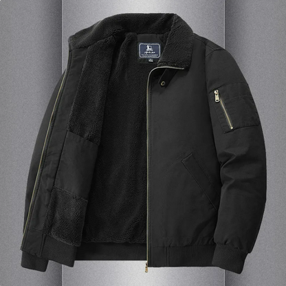 Warm And Loose Polo Collar Pure Cotton Workwear Jacket