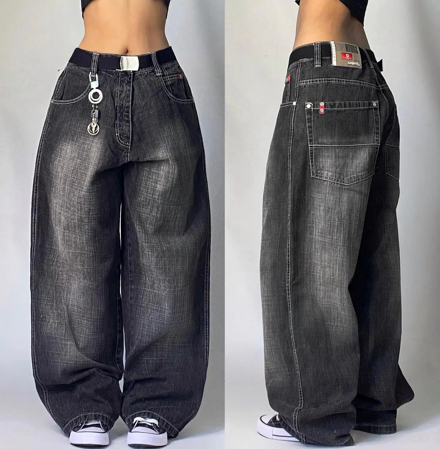 Streetwear New Fashion Oversized Print Baggy Jeans