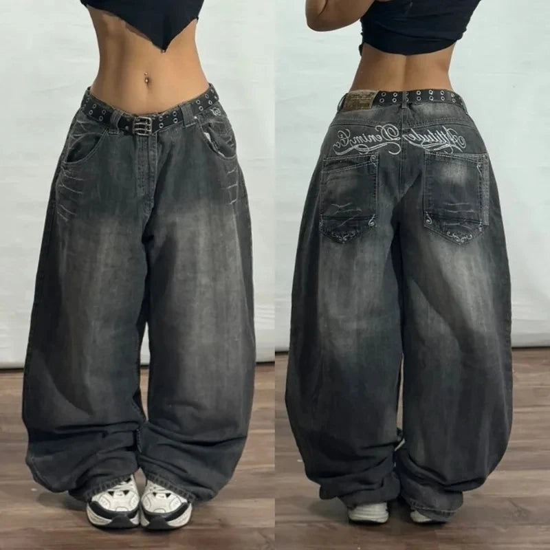Streetwear New Fashion Oversized Print Baggy Jeans