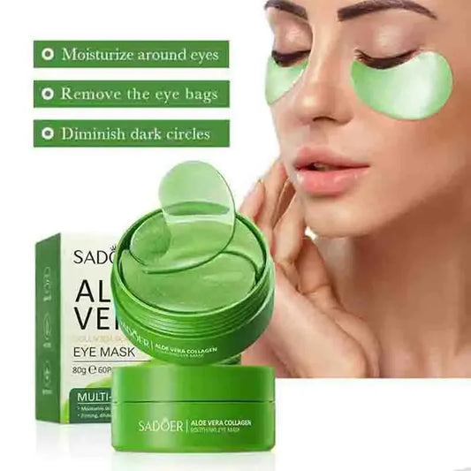 60pcs Aloe Vera Collagen Eye Mask Anti Dark