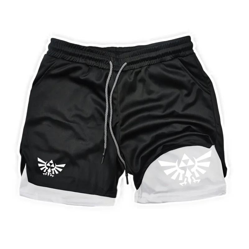 2025 Summer Z-Zelda men's double layered shorts men