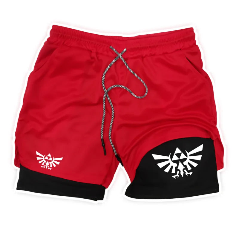2025 Summer Z-Zelda men's double layered shorts men