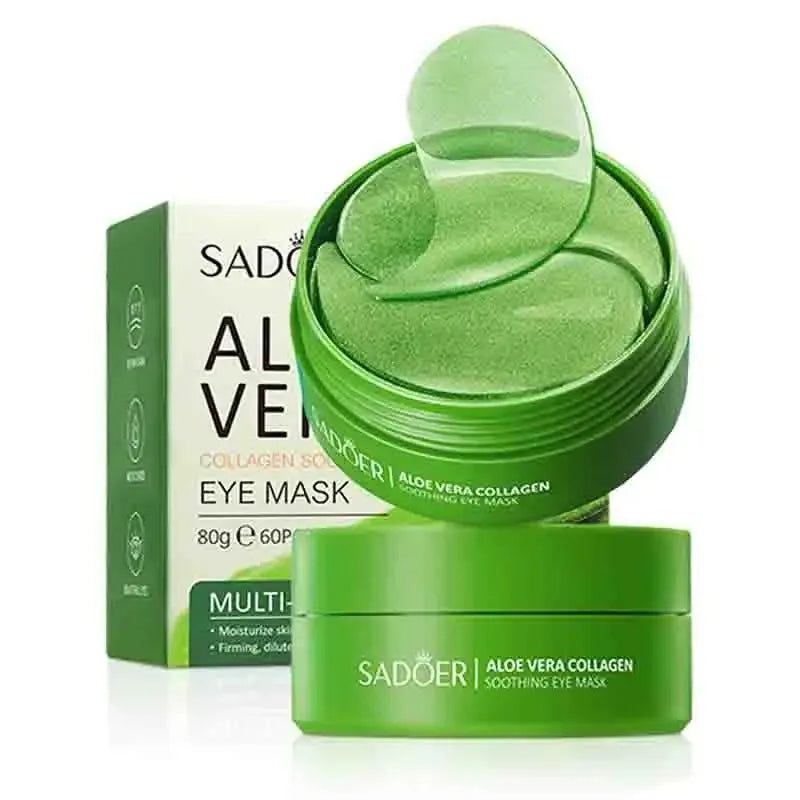 60pcs Aloe Vera Collagen Eye Mask Anti Dark