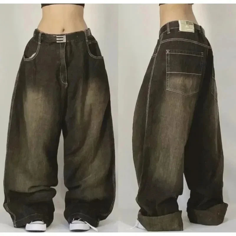 Streetwear New Fashion Oversized Print Baggy Jeans