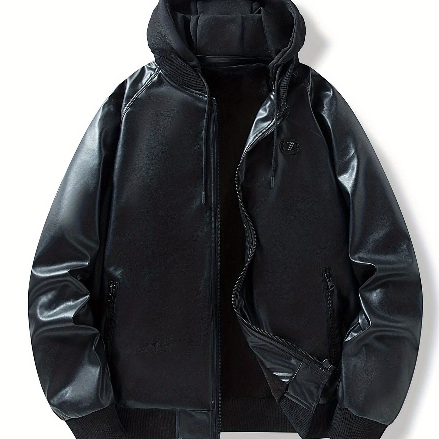 Men's Bomber Jacket with Hood .