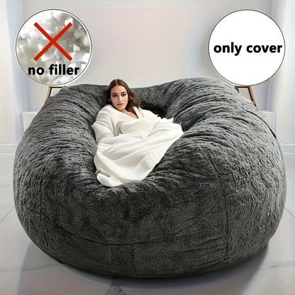 Large Round Soft Bean Bag Chair Cover