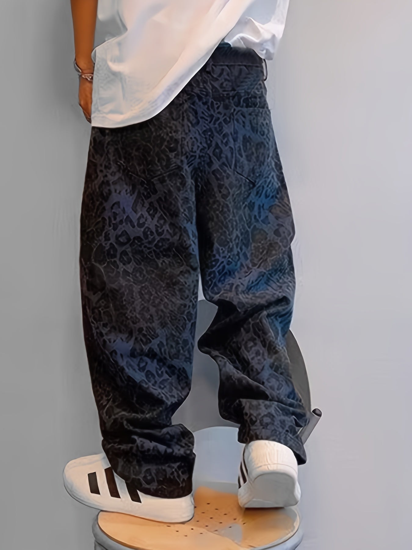 Men's Casual Loose Fit Printed Long Pants