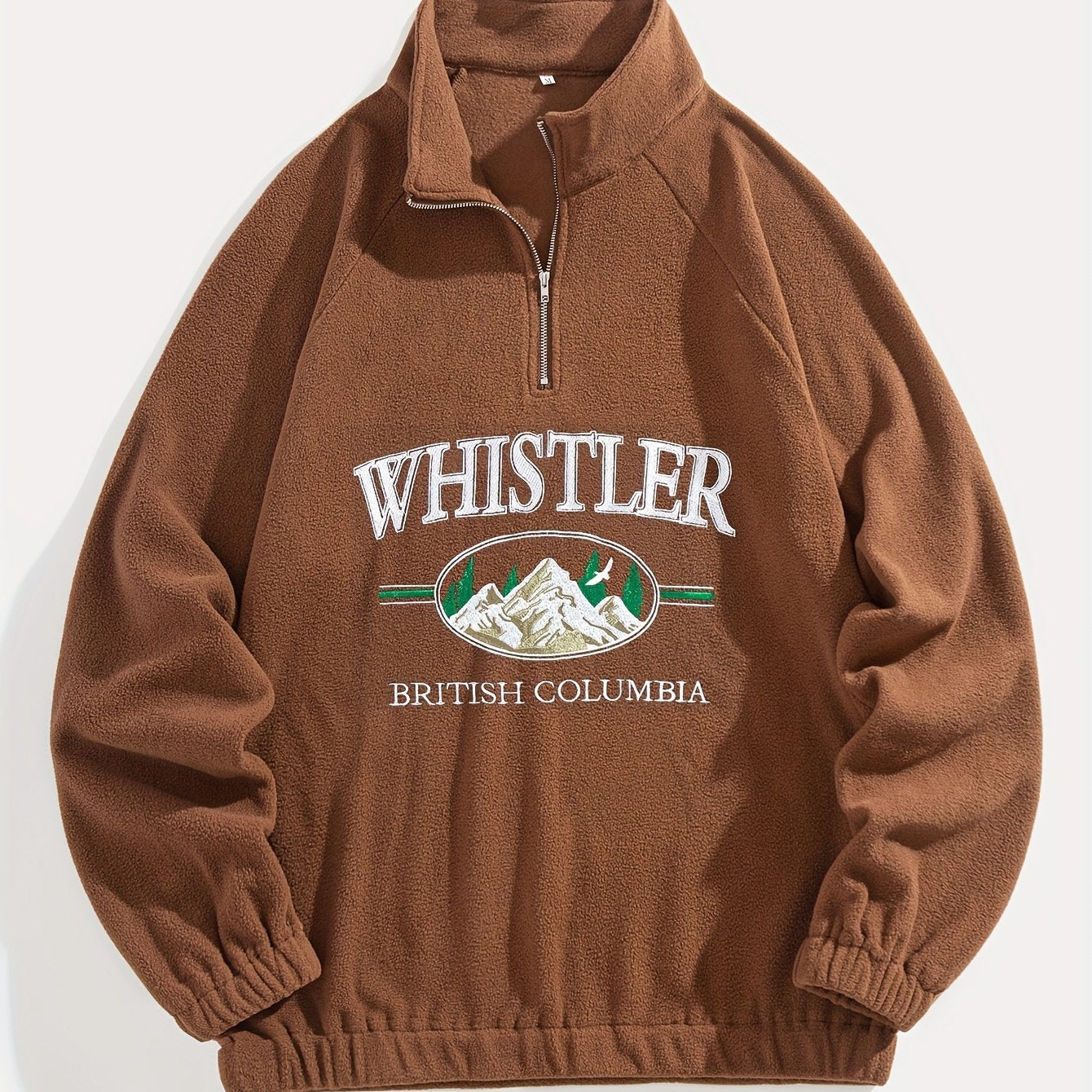 Men's Mountain Embroidery Graphic Print Sweatshirt.