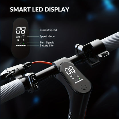 Adult Electric Scooter with App Connectivity - 300W Motor, 18 MPH Speed & 12.4-Mile Range, Dual Brakes .
