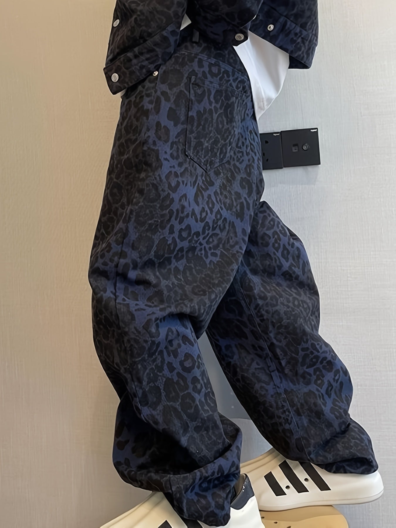 Men's Casual Loose Fit Printed Long Pants