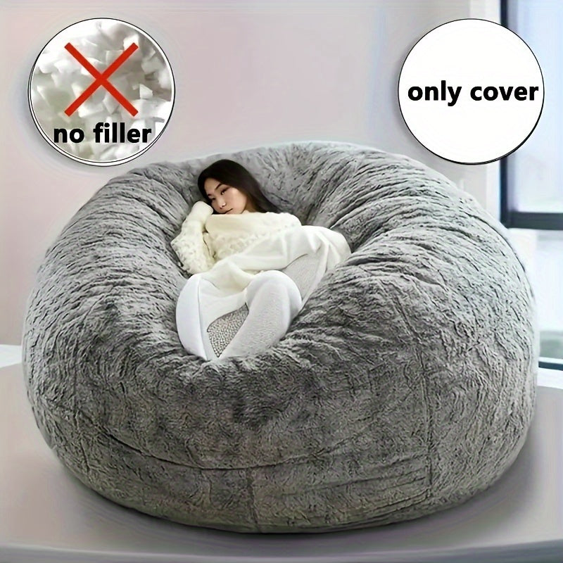Large Round Soft Bean Bag Chair Cover