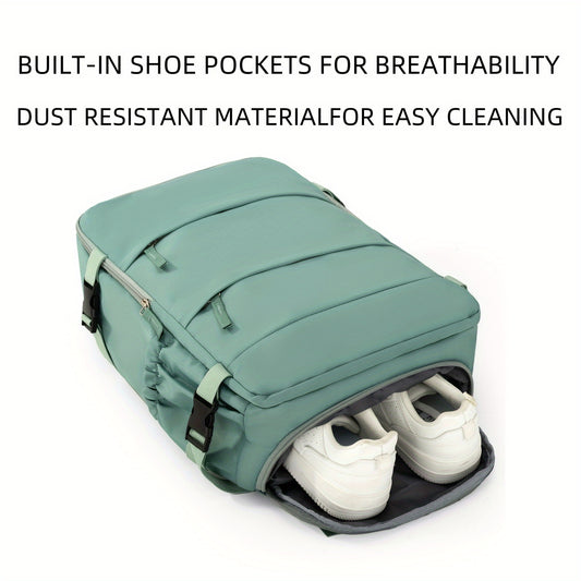 Multi-Pocket Travel Backpack with 180° Open Main Compartment