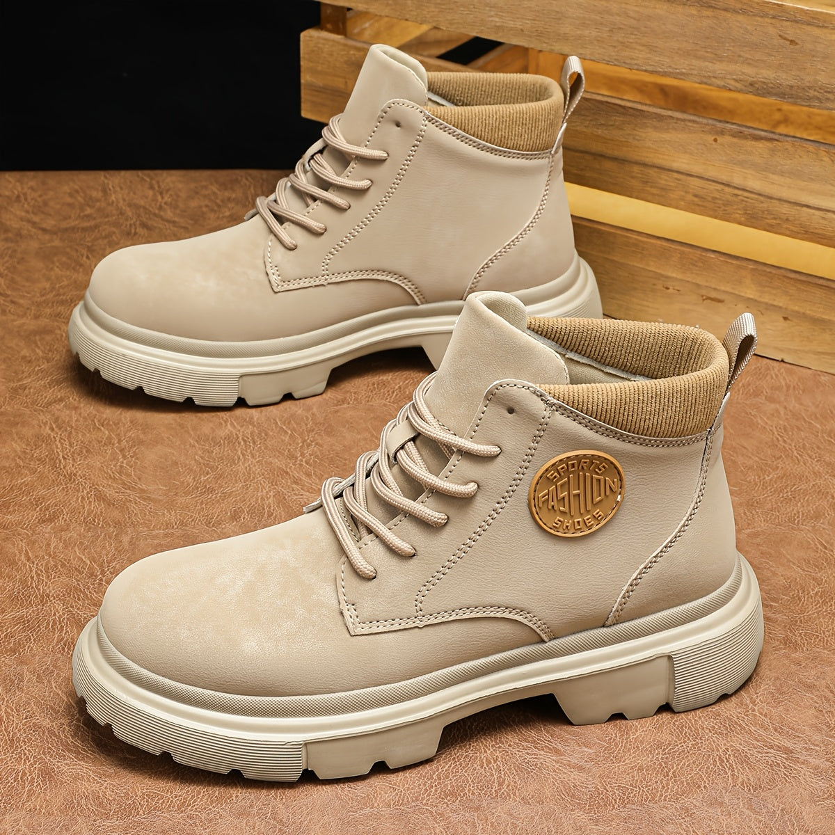 Unisex Fashion Mid-Top Hiking Boots.