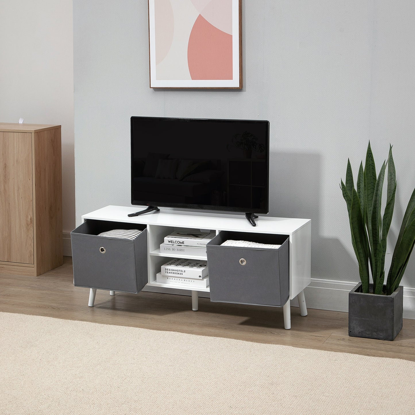 HOMCOM TV Stand for 50 Inch TV .