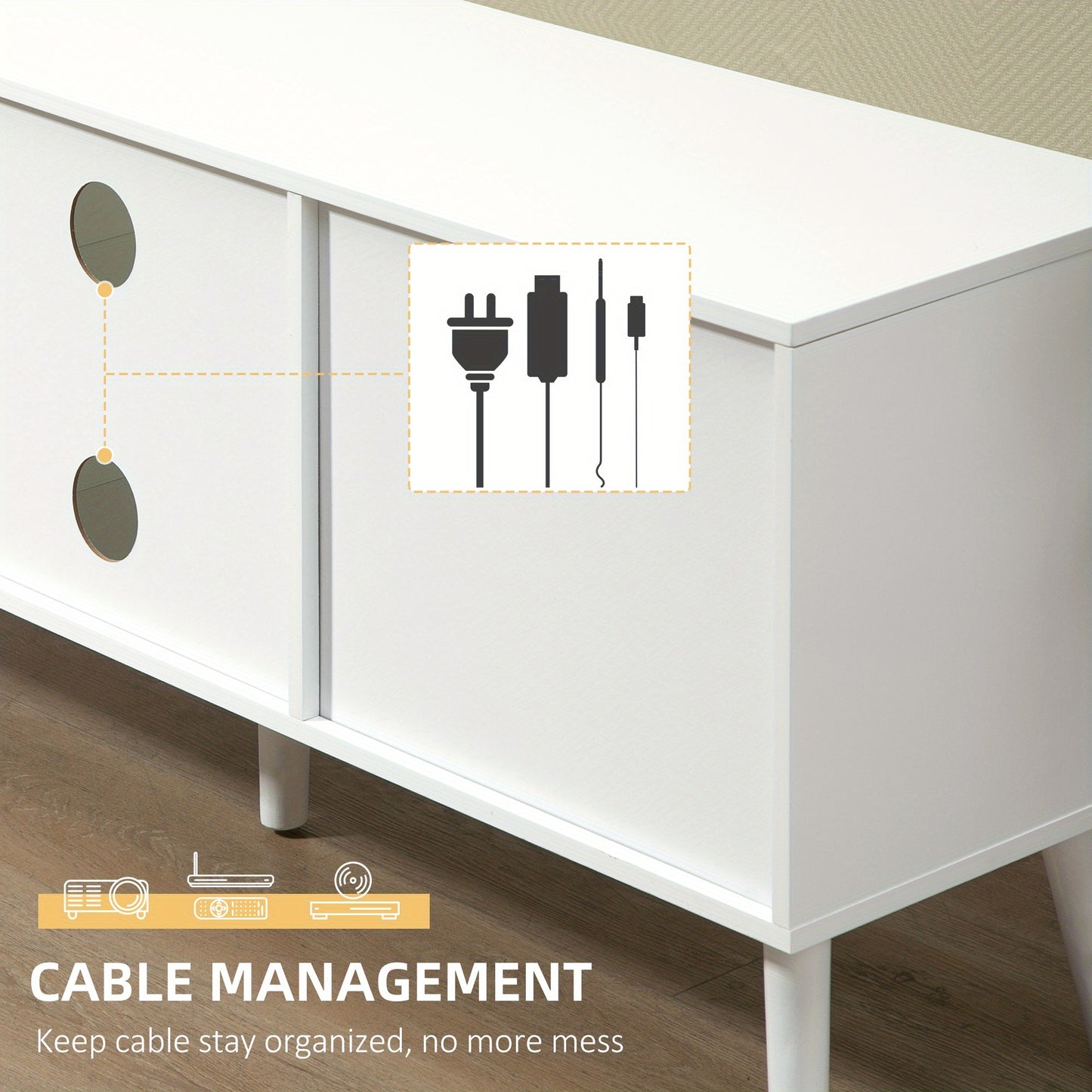 HOMCOM TV Stand for 50 Inch TV .