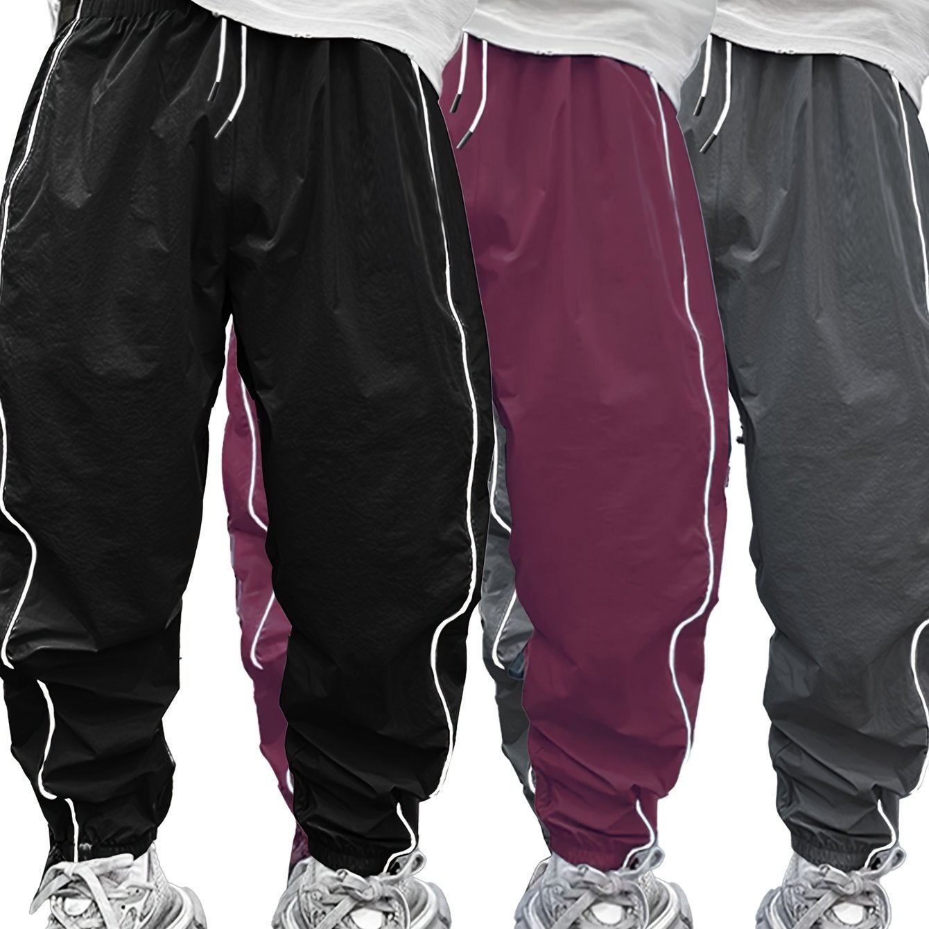 3pcs Men'S Casual Jogger Pants .