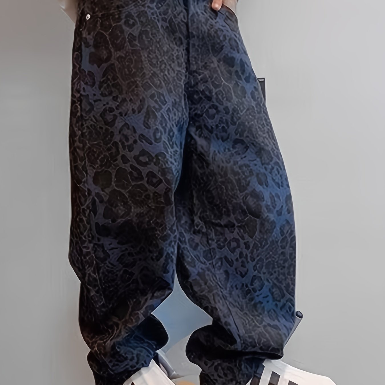 Men's Casual Loose Fit Printed Long Pants