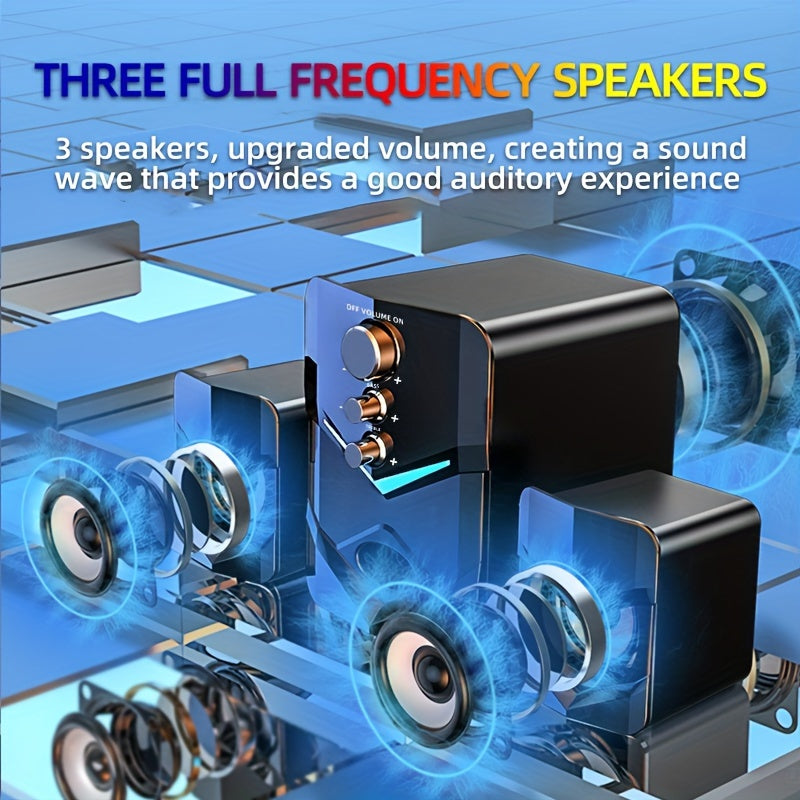 High-Quality 2.1 Stereo Desktop Speaker.